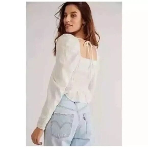 Free‎ People White Chloe Long Sleeve Top - Picture 2 of 11